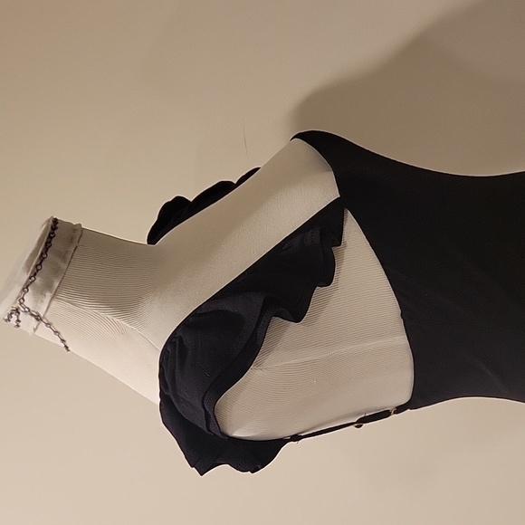 SOLD Lulus You Go Twirl Black Ruffled Skater Mini Dress LBD small USA made - Picture 8 of 12